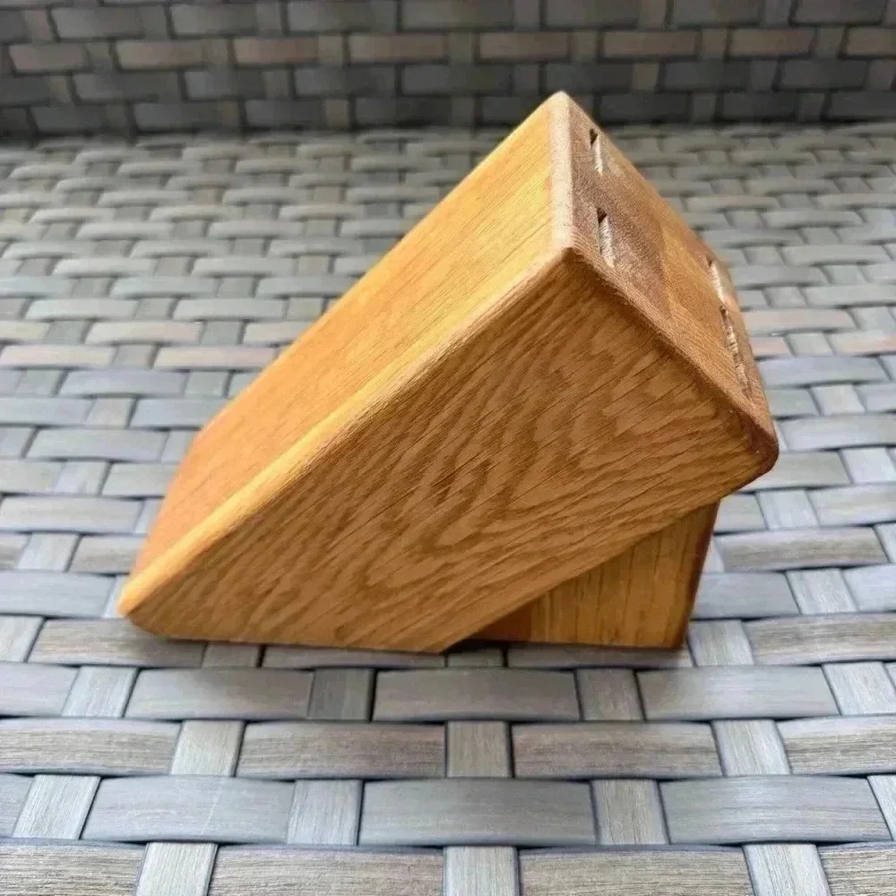 Cutco Studio Set 4 Slot Knife‎ Honey Oak Block Made in USA